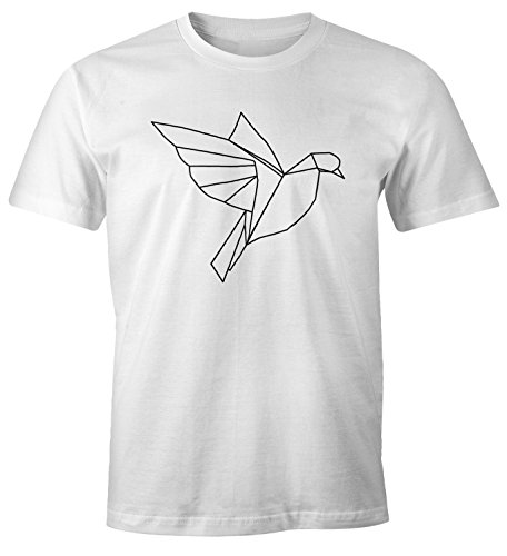 MoonWorks Herren T-Shirt Polygon Origami Vogel Bird weiß XXL MoonWorks Herren T-Shirt Polygon Origami Vogel Bird weiß XXL von MoonWorks