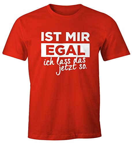 MoonWorks Herren T-Shirt mit Spruch Ist Mir Egal ich Lass das jetzt so Fun-Shirt rot 4XL von MoonWorks