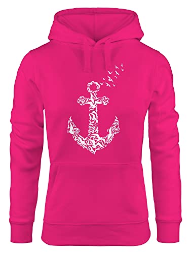 MoonWorks Hoodie Damen, Anker Vogel Anchor Birds, Sweatshirt Kapuze Kapuzenpullover pink M MoonWorks Hoodie Damen, Anker Vogel Anchor Birds, Sweatshirt Kapuze Kapuzenpullover pink M von MoonWorks