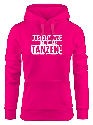 MoonWorks Hoodie Damen Aus dem Weg ich muß tanzen Sweatshirt Kapuze Kapuzenpullover pink L von MoonWorks