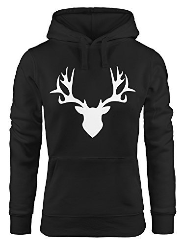 MoonWorks Hoodie Damen Hirsch Geweih Sweatshirt Kapuze Kapuzenpullover schwarz XS MoonWorks Hoodie Damen Hirsch Geweih Sweatshirt Kapuze Kapuzenpullover schwarz XS von MoonWorks