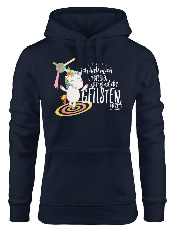 MoonWorks Hoodie Damen Kapuzen-Pullover Ich hab mich umgesehen wir sind die geilsten von MoonWorks