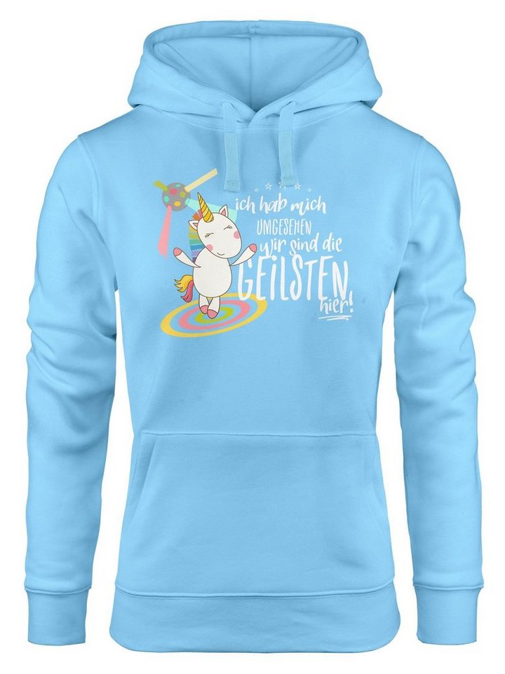 MoonWorks Hoodie Damen Kapuzen-Pullover Ich hab mich umgesehen wir sind die geilsten von MoonWorks