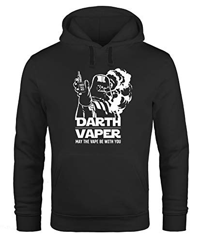 MoonWorks Hoodie Herren Darth Vaper Kapuzen-Pullover Dampfer schwarz XL von MoonWorks