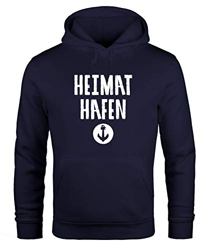 MoonWorks Hoodie Herren Hafen Anker Kapuzen-Pullover Navy M von MoonWorks