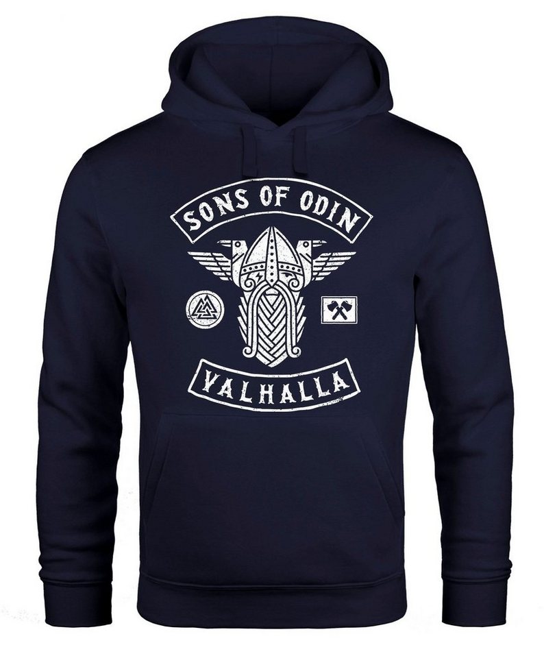 MoonWorks Hoodie Herren Kapuzen-Pullover Sons of Odin Wikinger Valhalla Fan Vikings Fan Hoodie Moonworks® von MoonWorks