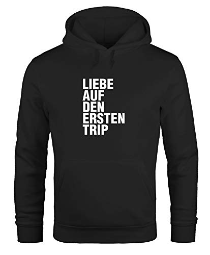 MoonWorks Hoodie Herren Liebe auf den ersten Trip Drogen Techno Kapuzenpullover Sweater schwarz 3XL von MoonWorks