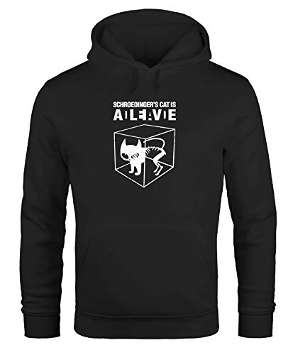 MoonWorks Hoodie Herren Schroedingers Katze Sweatshirt mit Kapuze Kapuzenpullover schwarz XL MoonWorks Hoodie Herren Schroedingers Katze Sweatshirt mit Kapuze Kapuzenpullover schwarz XL von MoonWorks