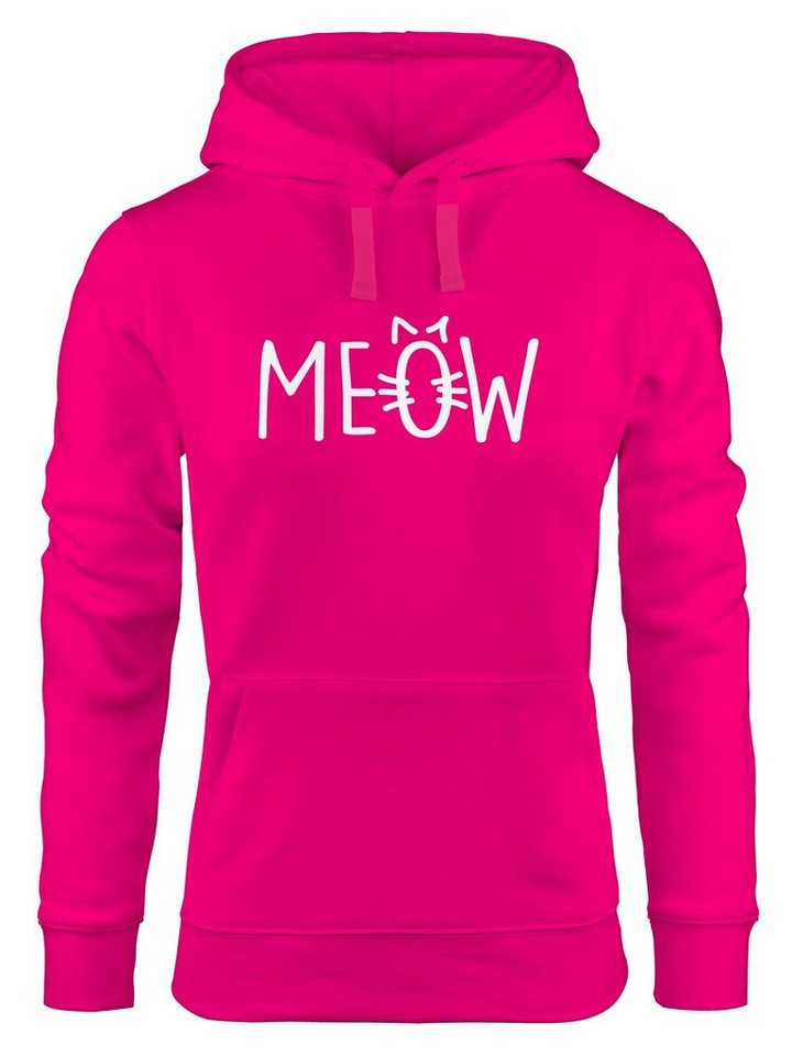MoonWorks Hoodie Hoodie Damen Katze Meow Miau Cat Sweatshirt Kapuze Kapuzenpullover Moonworks® von MoonWorks
