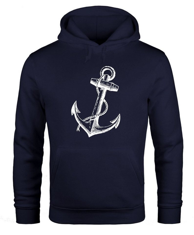 MoonWorks Hoodie Hoodie Herren Anker Anchor Sweatshirt mit Kapuze Kapuzenpullover von MoonWorks