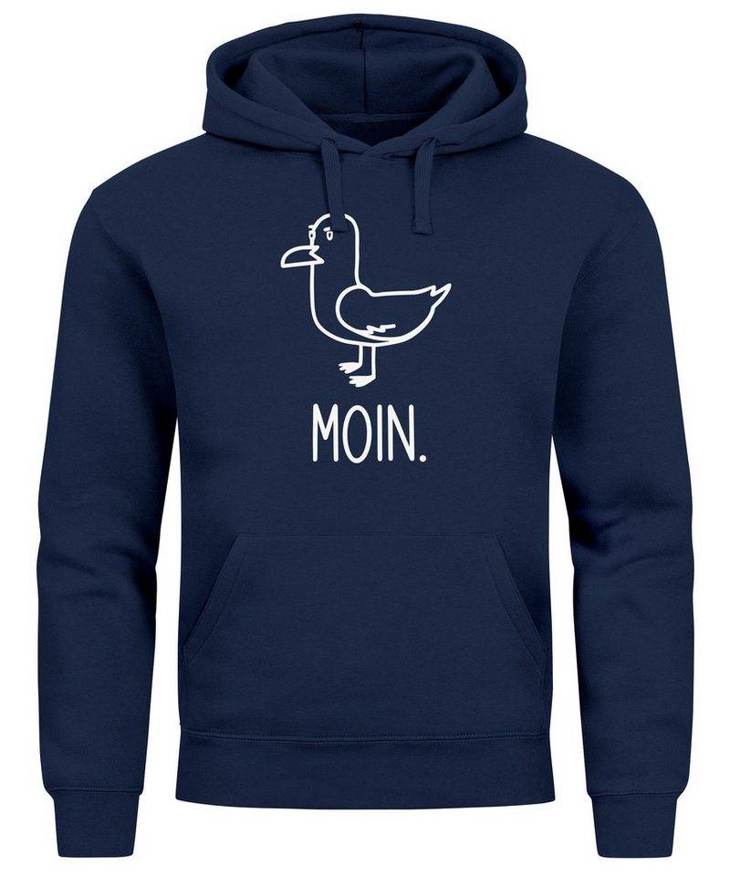 MoonWorks Hoodie Hoodie Herren Frontprint Moin Möwe Geschenk für Nordlichter von MoonWorks