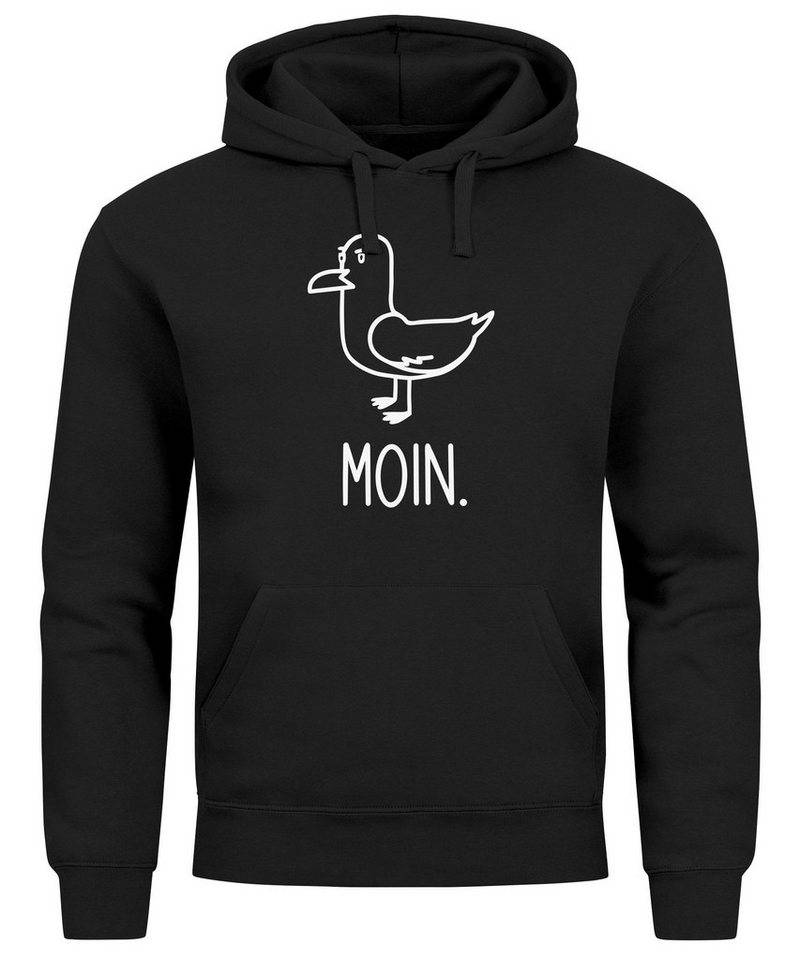 MoonWorks Hoodie Hoodie Herren Frontprint Moin Möwe Geschenk für Nordlichter von MoonWorks