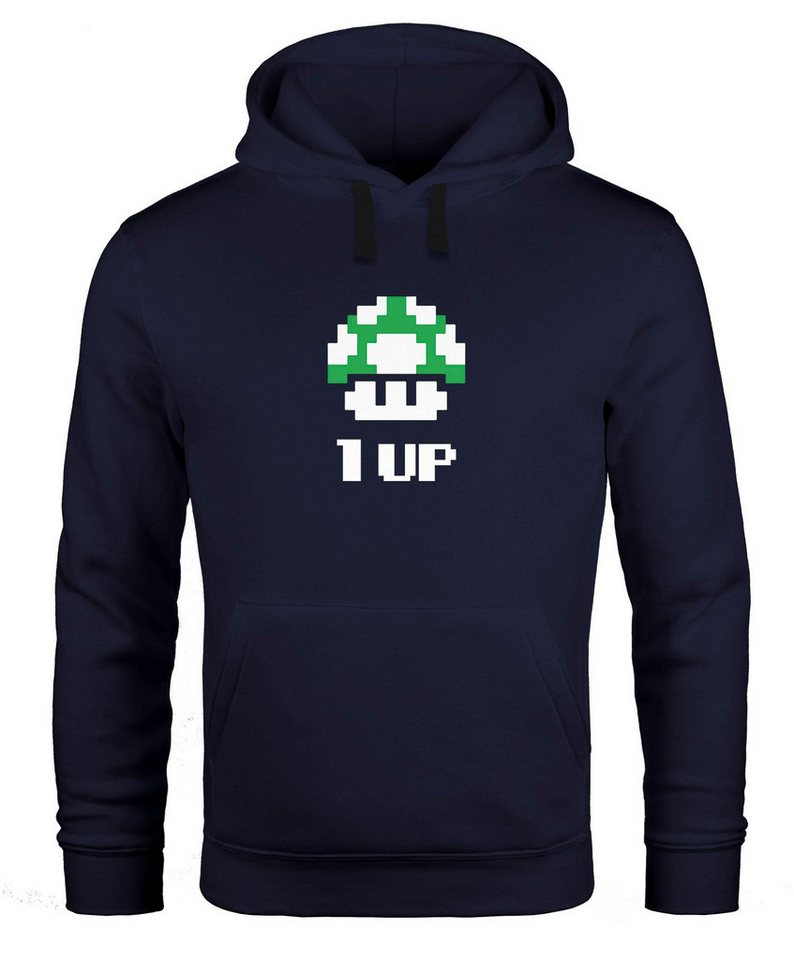 MoonWorks Hoodie Hoodie Herren Geburtstag Retro Pixel-Pilz 1-Up-Pilz Level-Up Gaming von MoonWorks