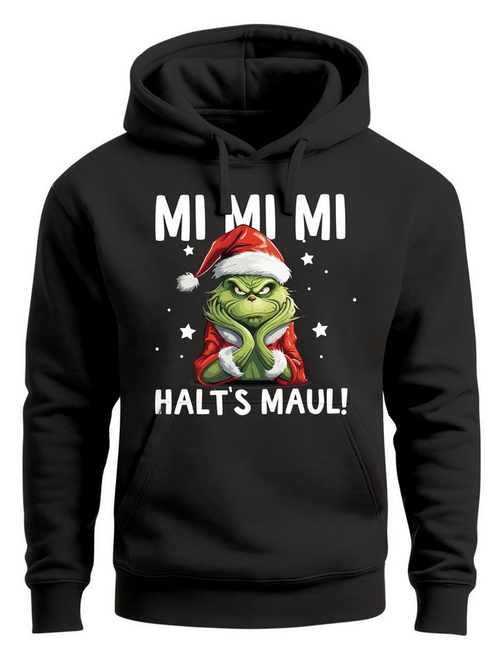 MoonWorks Hoodie Hoodie Herren Herren Weihnachten Grinch Mimimi Halts Maul Spruch von MoonWorks