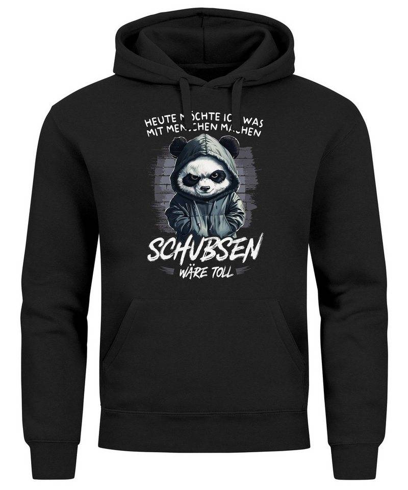 MoonWorks Hoodie Hoodie Herren Heute möchte ich was mit Menschen machen Schubsen wäre von MoonWorks