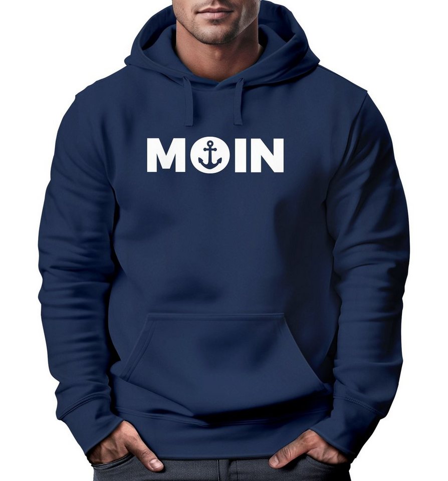 MoonWorks Hoodie Hoodie Herren Moin Herz mit Anker Kapuzen-Pullover Moonworks® von MoonWorks