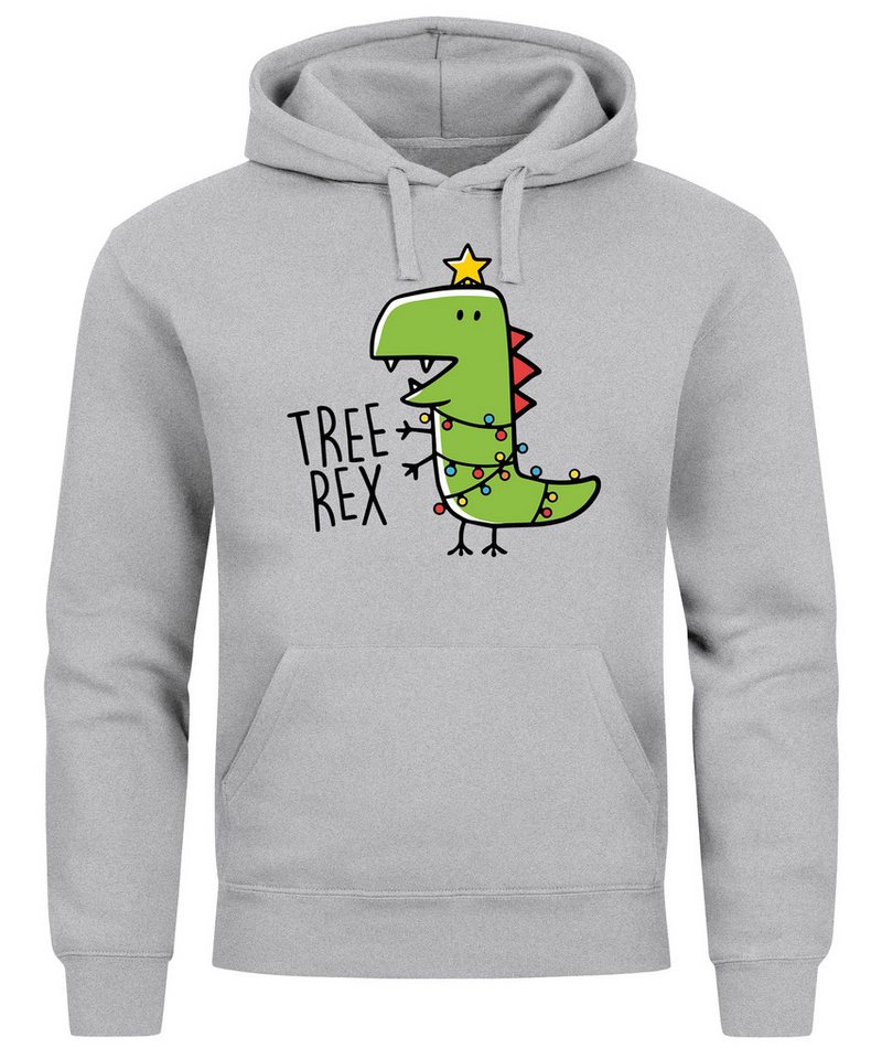 MoonWorks Hoodie Hoodie Herren Tree Rex Kapuzen-Pullover Weihnachtspullover von MoonWorks