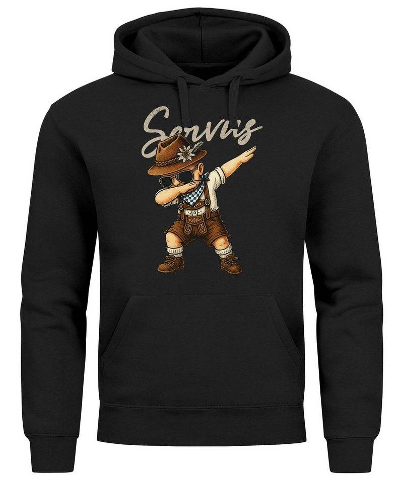 MoonWorks Hoodie Hoodie Herren für das Oktoberfest Lausbua Servus Dabbing Baby Ersatz von MoonWorks