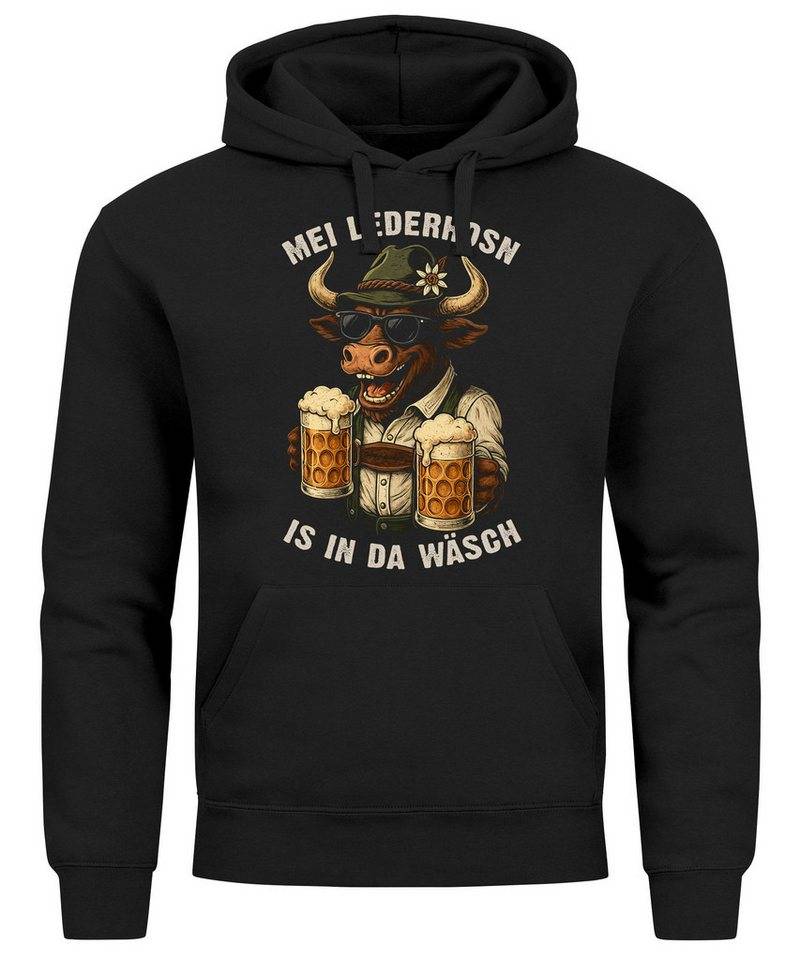 MoonWorks Hoodie Hoodie Herren für das Oktoberfest – Mei Lederhosn is in da Wäsch – von MoonWorks