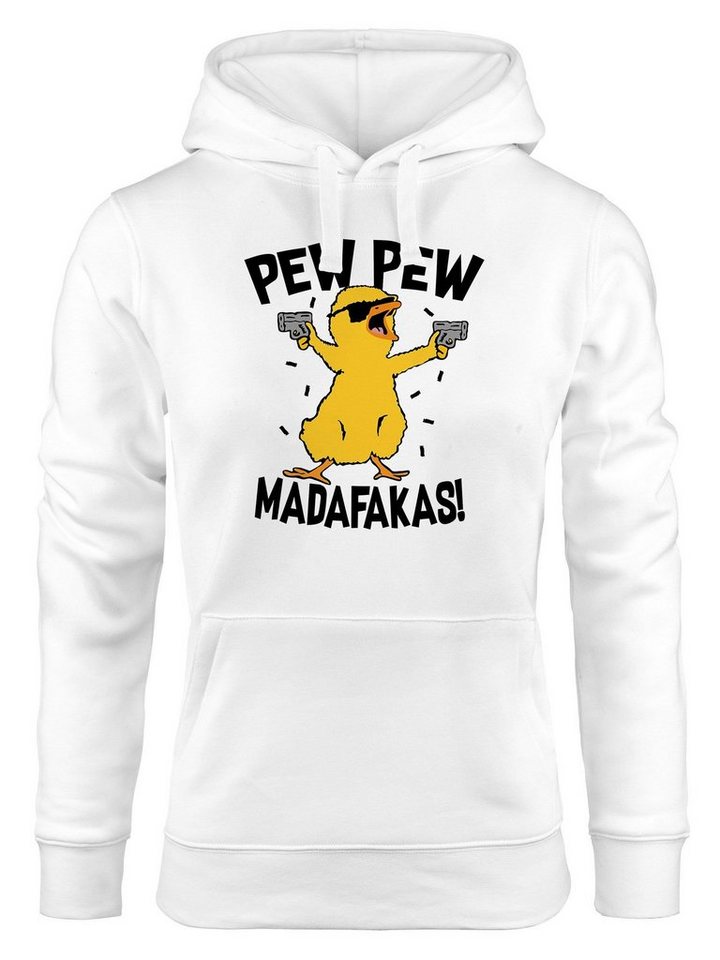 MoonWorks Hoodie Kapuzen-Pullover Damen Pew Pew Madafakas Crazy Chick Küken Meme Spruch Trend Hoodie Moonworks® von MoonWorks