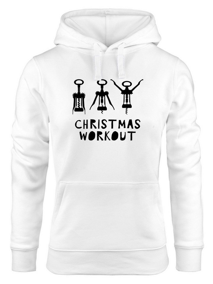 MoonWorks Hoodie Kapuzen-Pullover Damen Weihnachten lustig Christmas Workout von MoonWorks