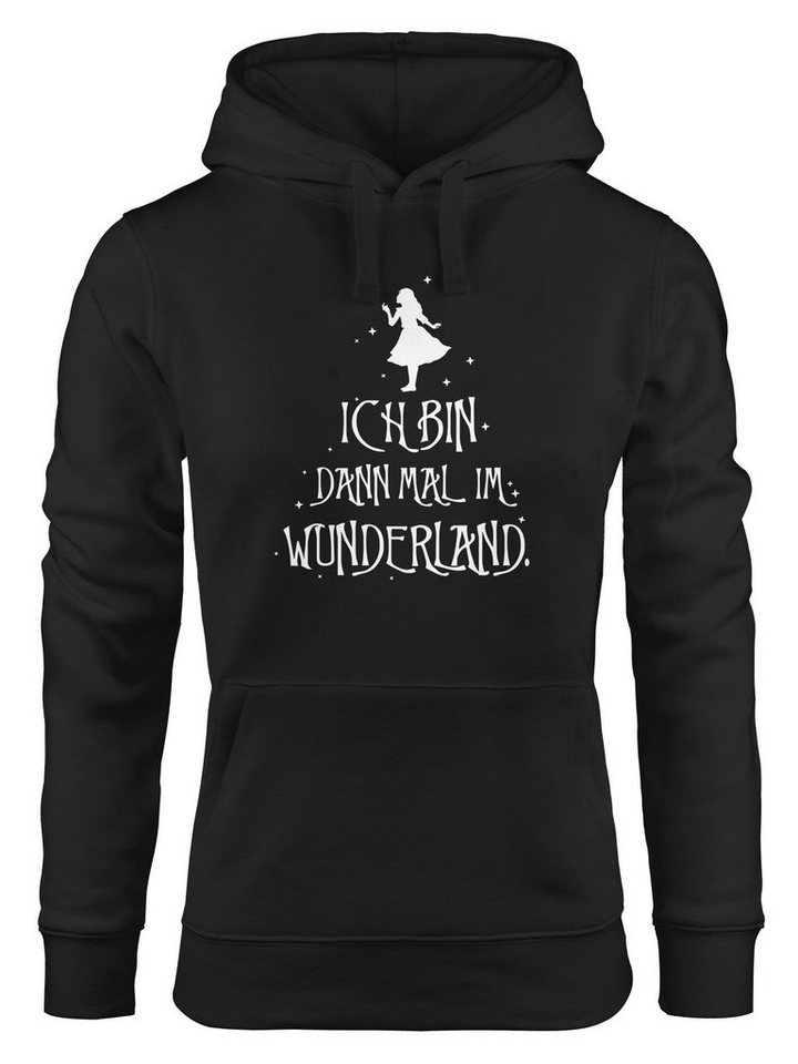 MoonWorks Hoodie Kapuzen-Pullover Damen ich bin dann mal im Wunderland Spruch Hoodie Frauen Moonworks® von MoonWorks