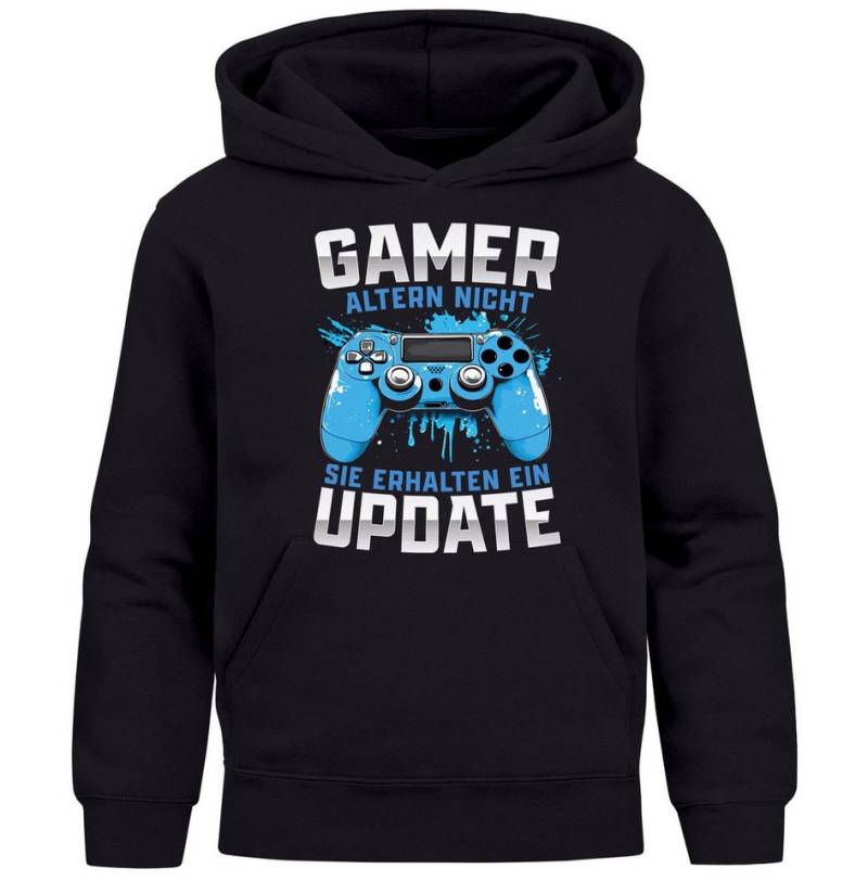 MoonWorks Hoodie Kinder Hoodie Jungen Gaming Spruch lustig Gamer altern nicht von MoonWorks