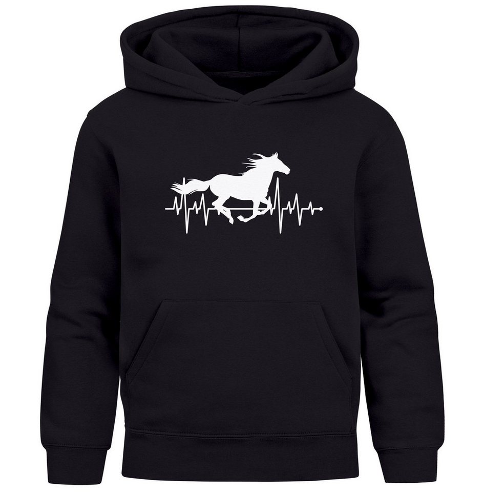 MoonWorks Hoodie Kinder Hoodie Mädchen Pferde Herzschlag Motiv Mädchengeschenke mit von MoonWorks