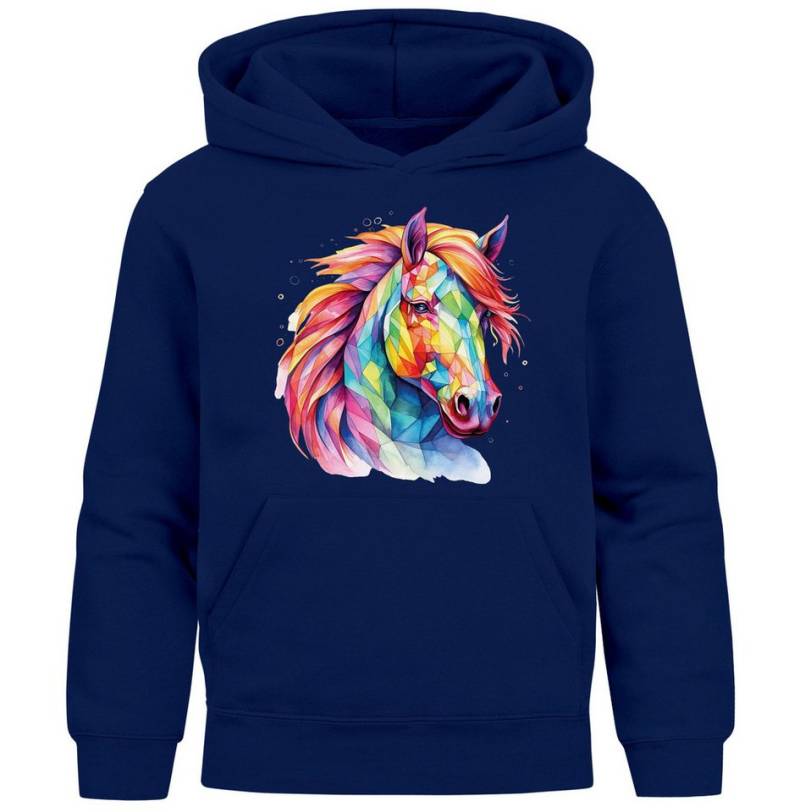 MoonWorks Hoodie Kinder Hoodie Mädchen Pferdekopf Pferd Geschenk für Reiterinnen von MoonWorks