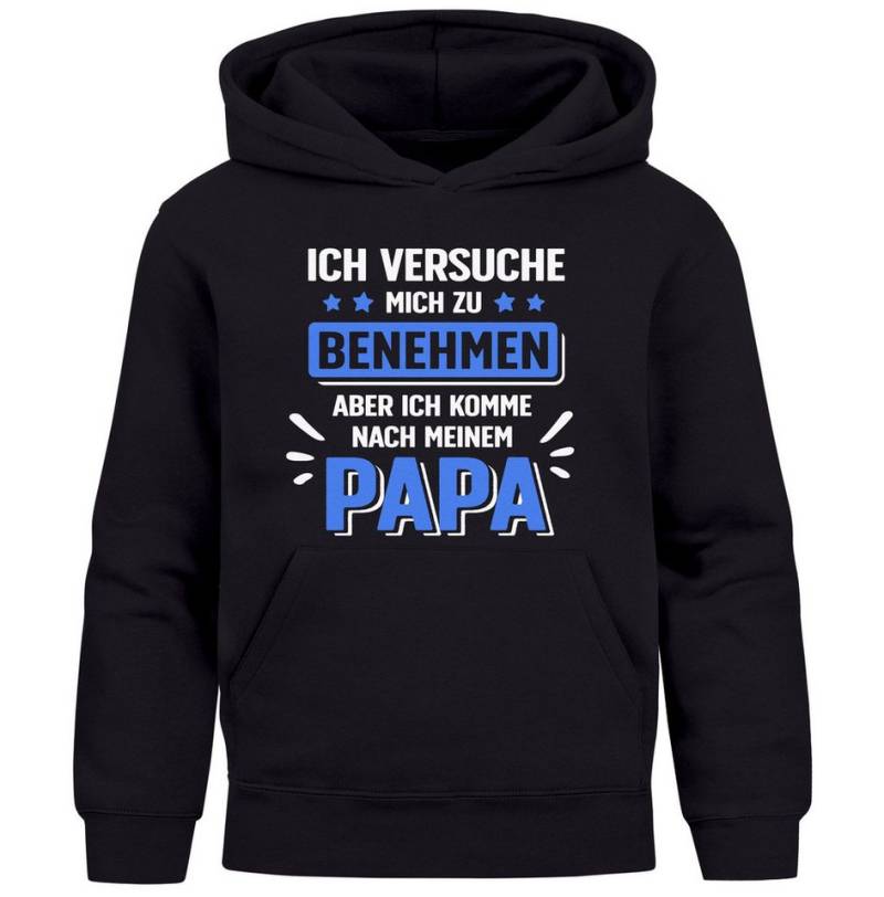 MoonWorks Hoodie Kinder Hoodie Mädchen Spruch lustig Ich versuche mich zu benehmen von MoonWorks