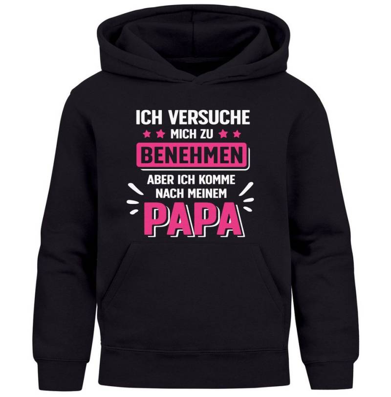 MoonWorks Hoodie Kinder Hoodie Mädchen Spruch lustig Ich versuche mich zu benehmen von MoonWorks