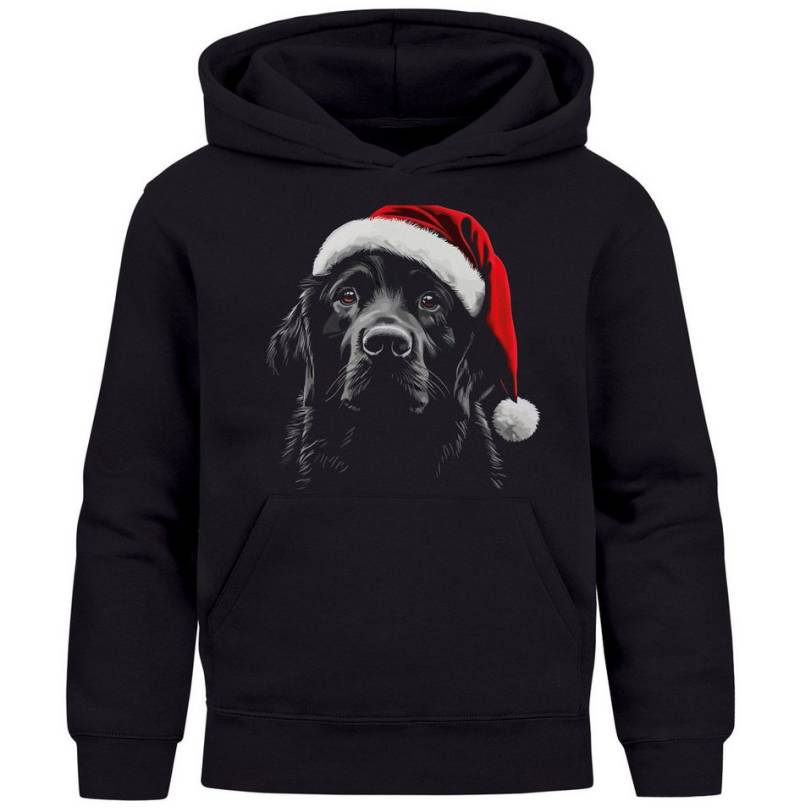 MoonWorks Hoodie Kinder Hoodie Mädchen Weihnnachten Santa Hund Xmas Outfit Lustig von MoonWorks
