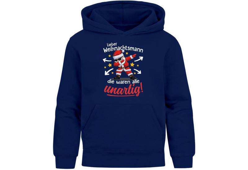 MoonWorks Hoodie Kinder Hoodie Spruch Lustig Weihnachtsmann die waren alle unartig von MoonWorks