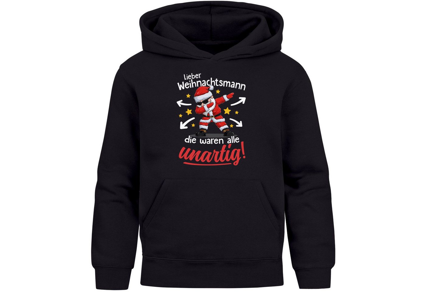 MoonWorks Hoodie Kinder Hoodie Spruch Lustig Weihnachtsmann die waren alle unartig von MoonWorks