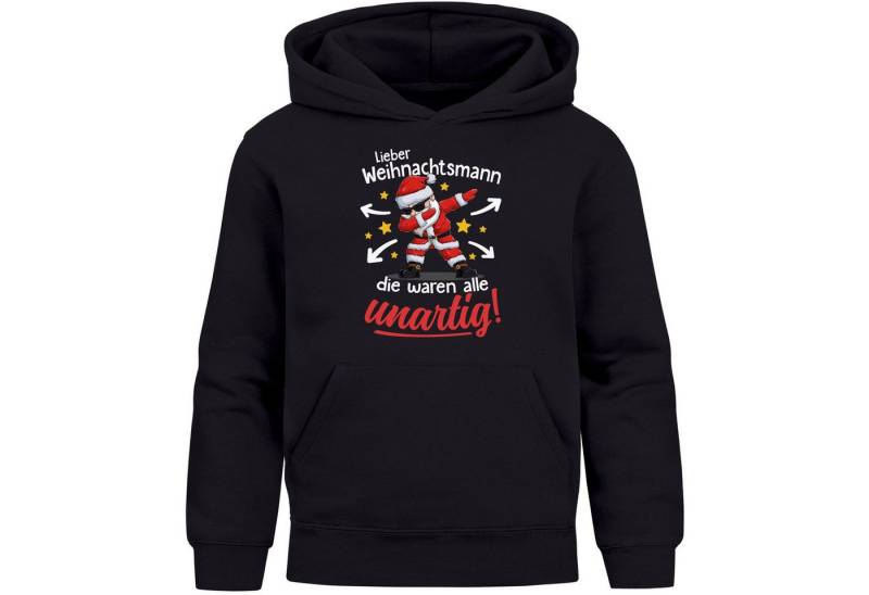 MoonWorks Hoodie Kinder Hoodie Spruch Lustig Weihnachtsmann die waren alle unartig von MoonWorks