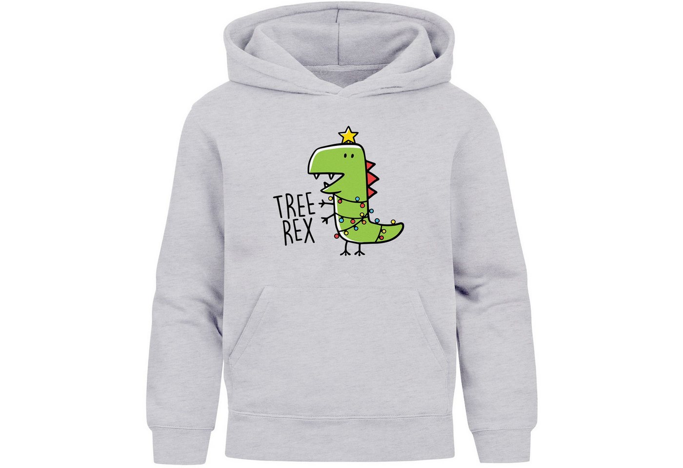 MoonWorks Hoodie Kinder Hoodie Tree Rex Weihnachtspullover Dino Saurier von MoonWorks