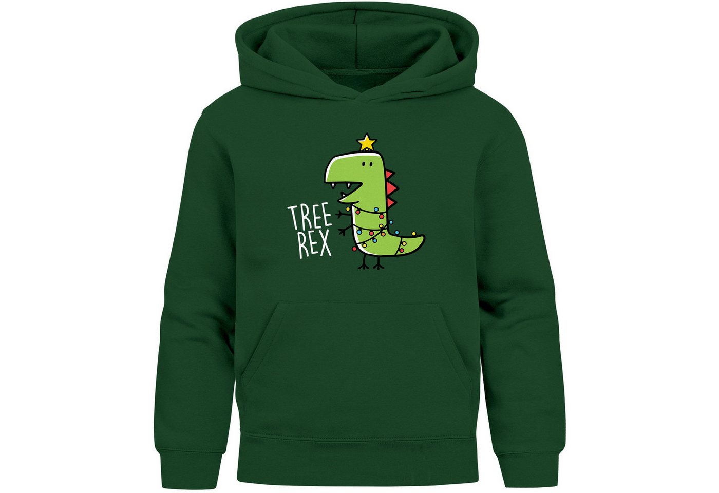 MoonWorks Hoodie Kinder Hoodie Tree Rex Weihnachtspullover Dino Saurier von MoonWorks