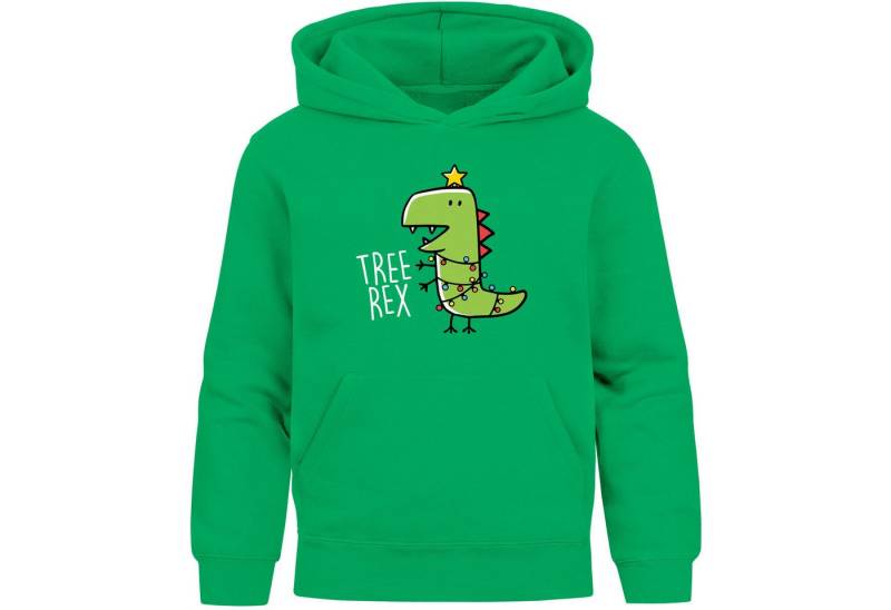 MoonWorks Hoodie Kinder Hoodie Tree Rex Weihnachtspullover Dino Saurier von MoonWorks