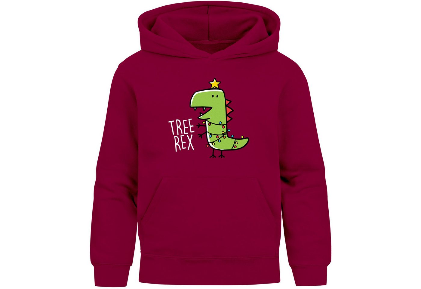 MoonWorks Hoodie Kinder Hoodie Tree Rex Weihnachtspullover Dino Saurier von MoonWorks