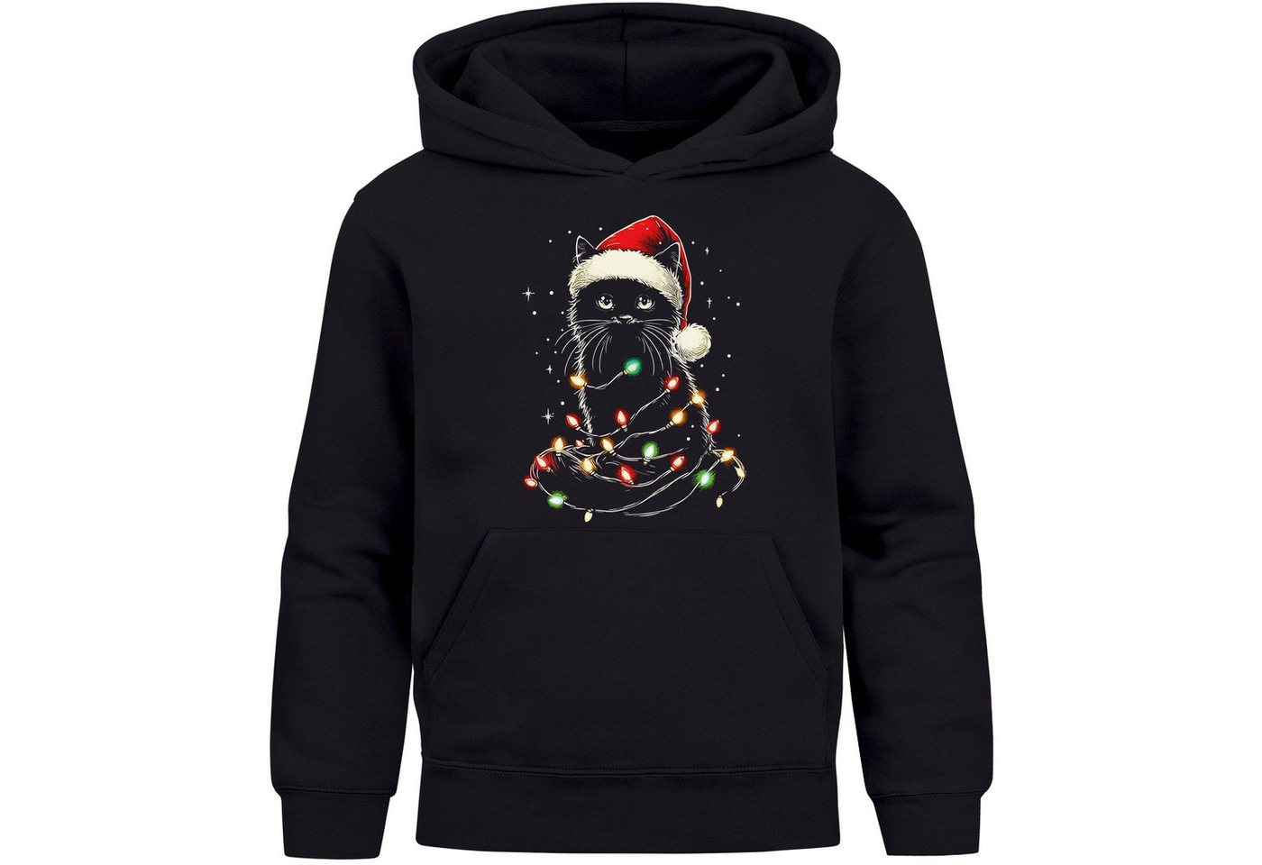 MoonWorks Hoodie Kinder Hoodie Weihnachtspullover Katze Jungen Mädchen von MoonWorks