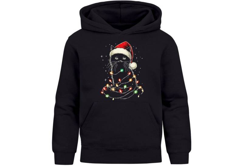 MoonWorks Hoodie Kinder Hoodie Weihnachtspullover Katze Jungen Mädchen von MoonWorks