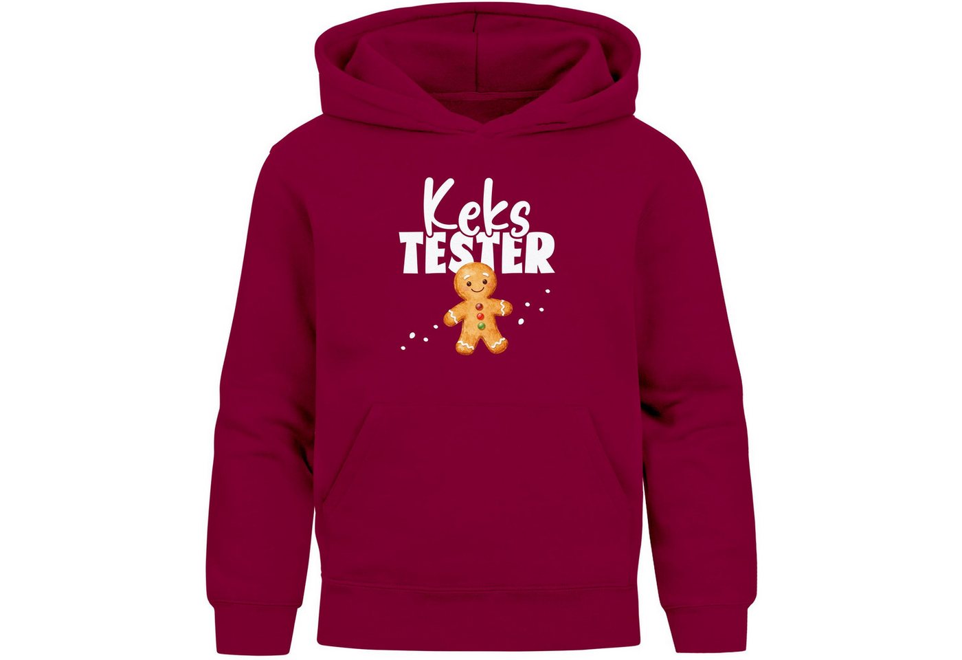 MoonWorks Hoodie Kinder Hoodie Weihnachtspullover Mädchen Kekstester Lebkuchenmann von MoonWorks