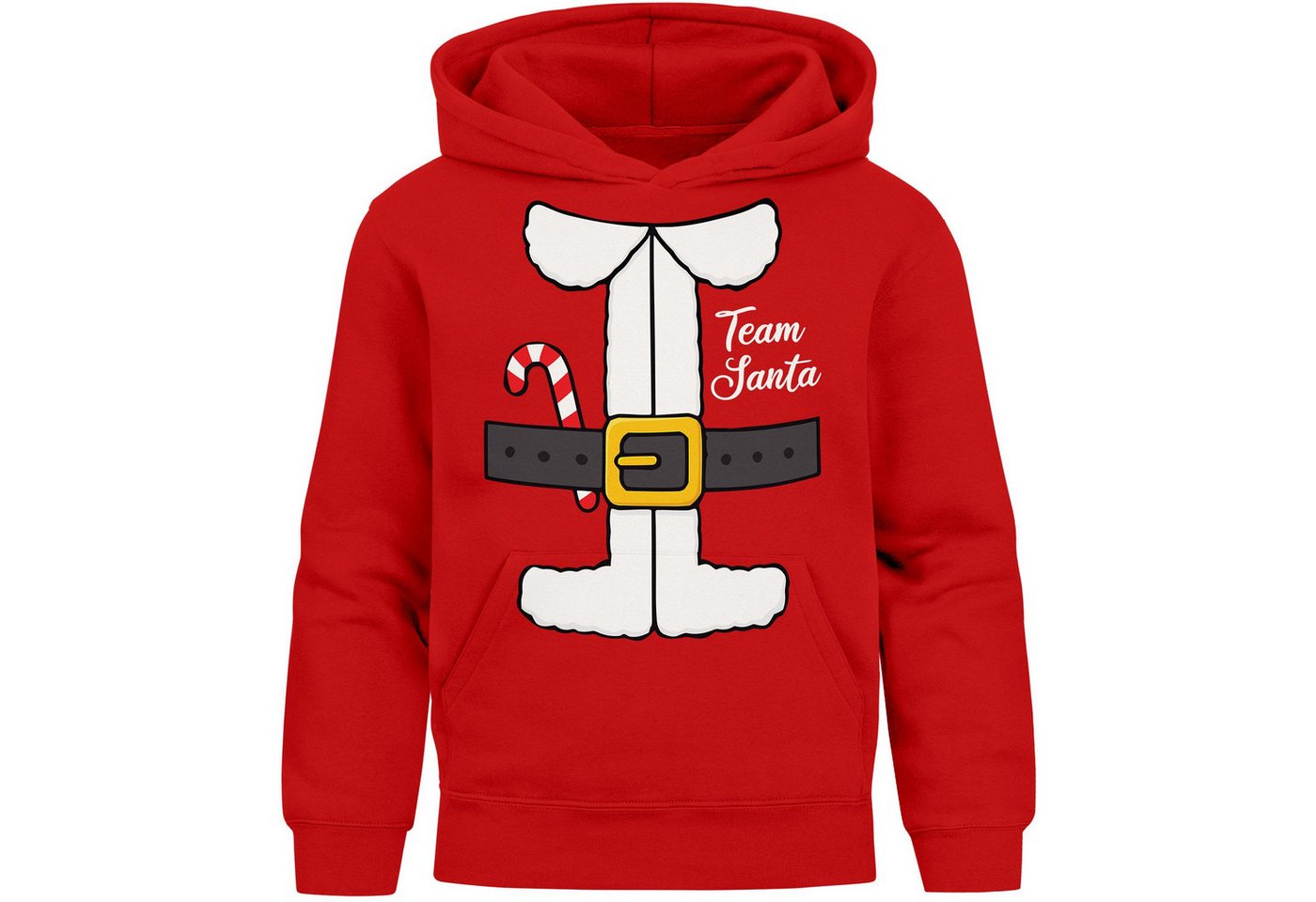 MoonWorks Hoodie Kinder Hoodie Weihnachtspullover Team Santa Claus Weihnachtsmann von MoonWorks