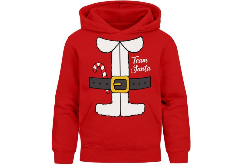 MoonWorks Hoodie Kinder Hoodie Weihnachtspullover Team Santa Claus Weihnachtsmann von MoonWorks