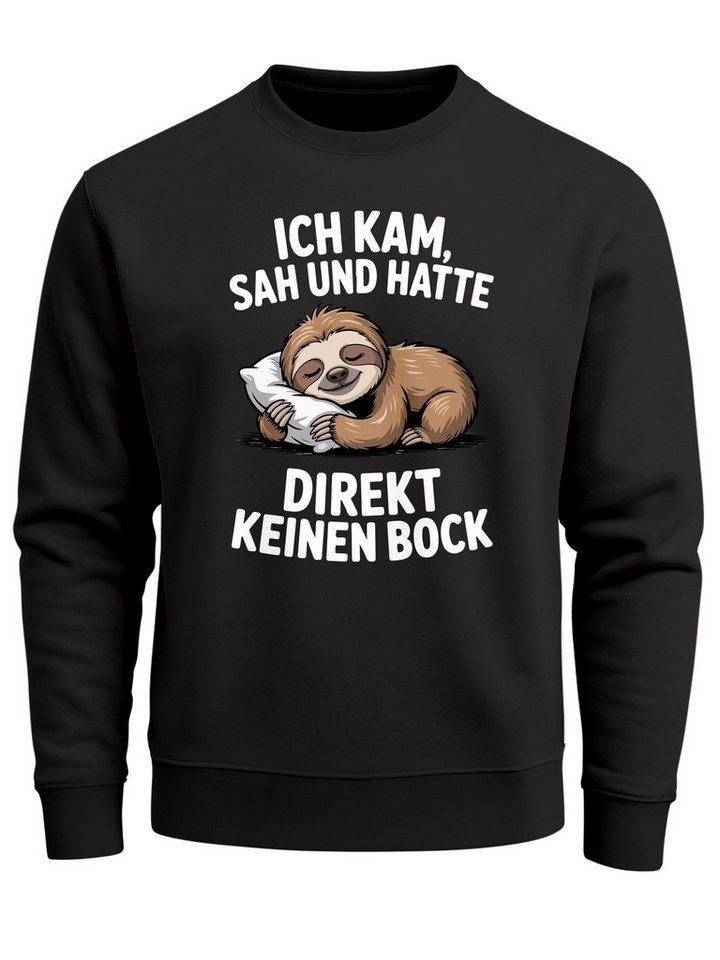 MoonWorks Hoodie Sweatshirt Herren Faultier Spruch Ich kam sah und hatte direkt kein von MoonWorks