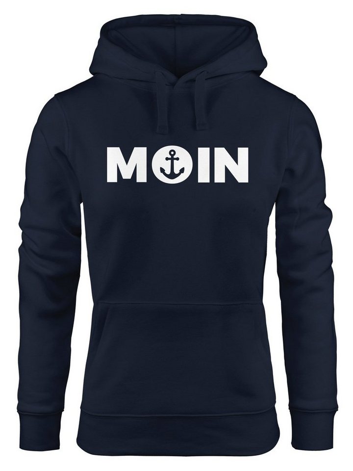MoonWorks Hoodie Trend Kapuzen-Pullover Damen Moin mit Anker Hoodie von MoonWorks