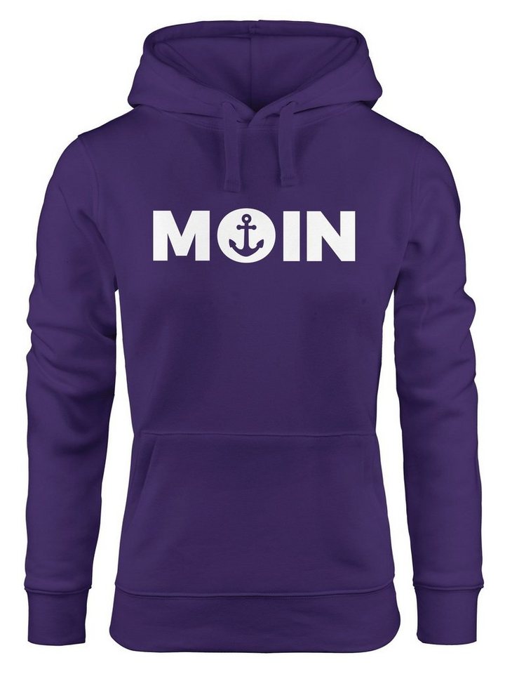 MoonWorks Hoodie Trend Kapuzen-Pullover Damen Moin mit Anker Hoodie Moonworks® von MoonWorks