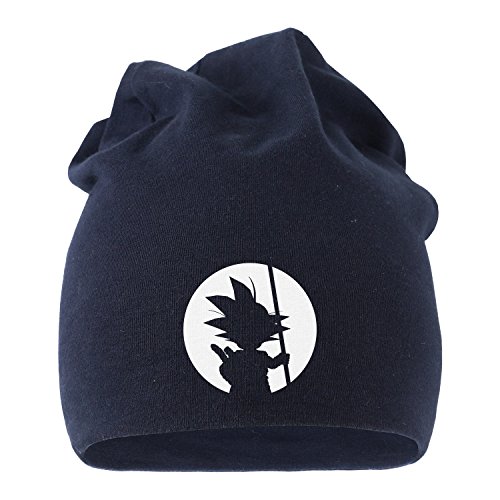 MoonWorks Jersey Beanie Son Goku Mütze Bedruckt Herren Damen Navy Unisize von MoonWorks