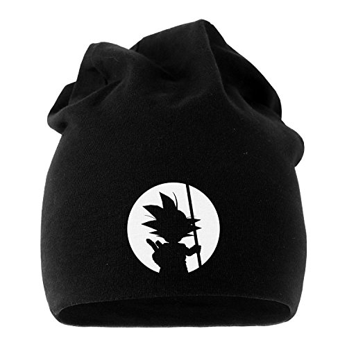 MoonWorks Jersey Beanie Son Goku Mütze Bedruckt Herren Damen schwarz Unisize von MoonWorks