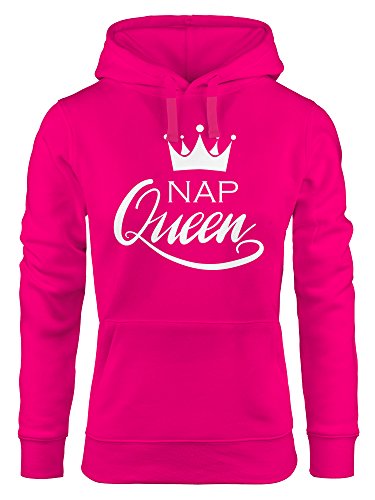 MoonWorks Kapuzen-Pullover Damen NAP Queen Crown Hoodie pink M von MoonWorks